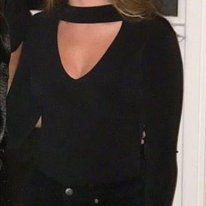 Black long sleeve Bodysuit